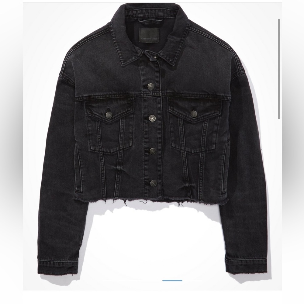 Black denim jacket